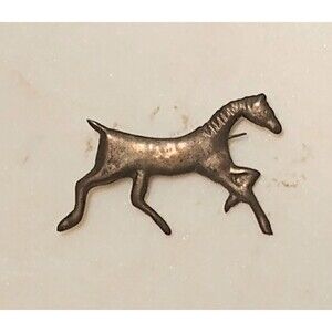 1940s Mexico Sterling Silver Horse Galloping Brooch Vintage